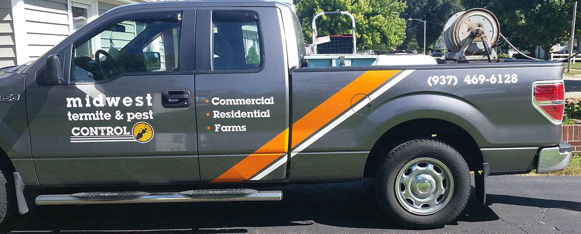 A truck that provides pest control in Dayton, OH